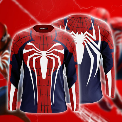 Spider-Man Cosplay PS4 Advanced Suit New Look 3D Hoodie Long Sleeve Shirt