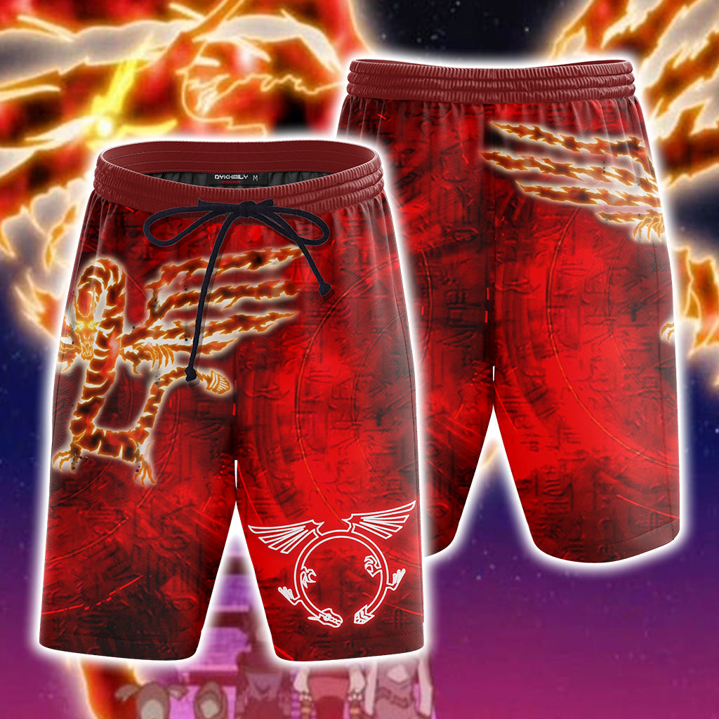 Yu-Gi-Oh! Crimson Dragon Unisex 3D T-shirt Beach Shorts