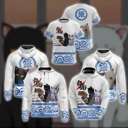 Gintama Cats Unisex 3D T-shirt