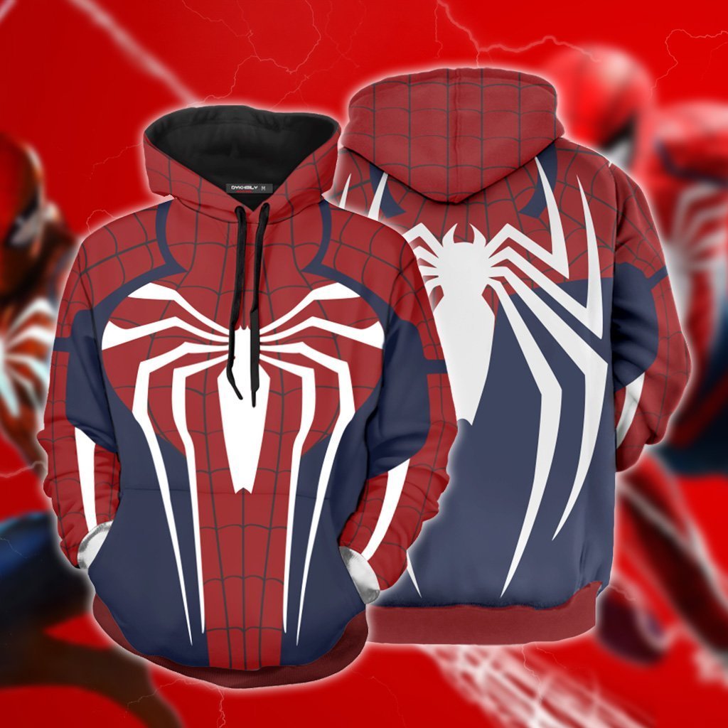 Spider-Man Cosplay PS4 Advanced Suit New Look 3D Hoodie Hoodie