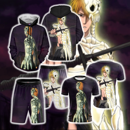 Bleach Ichigo Skull-Clad Form Unisex 3D T-shirt