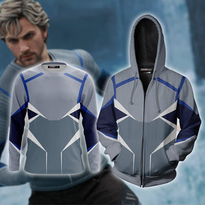 Quicksilver (Pietro Maximoff) Cosplay Zip Up Hoodie Jacket   