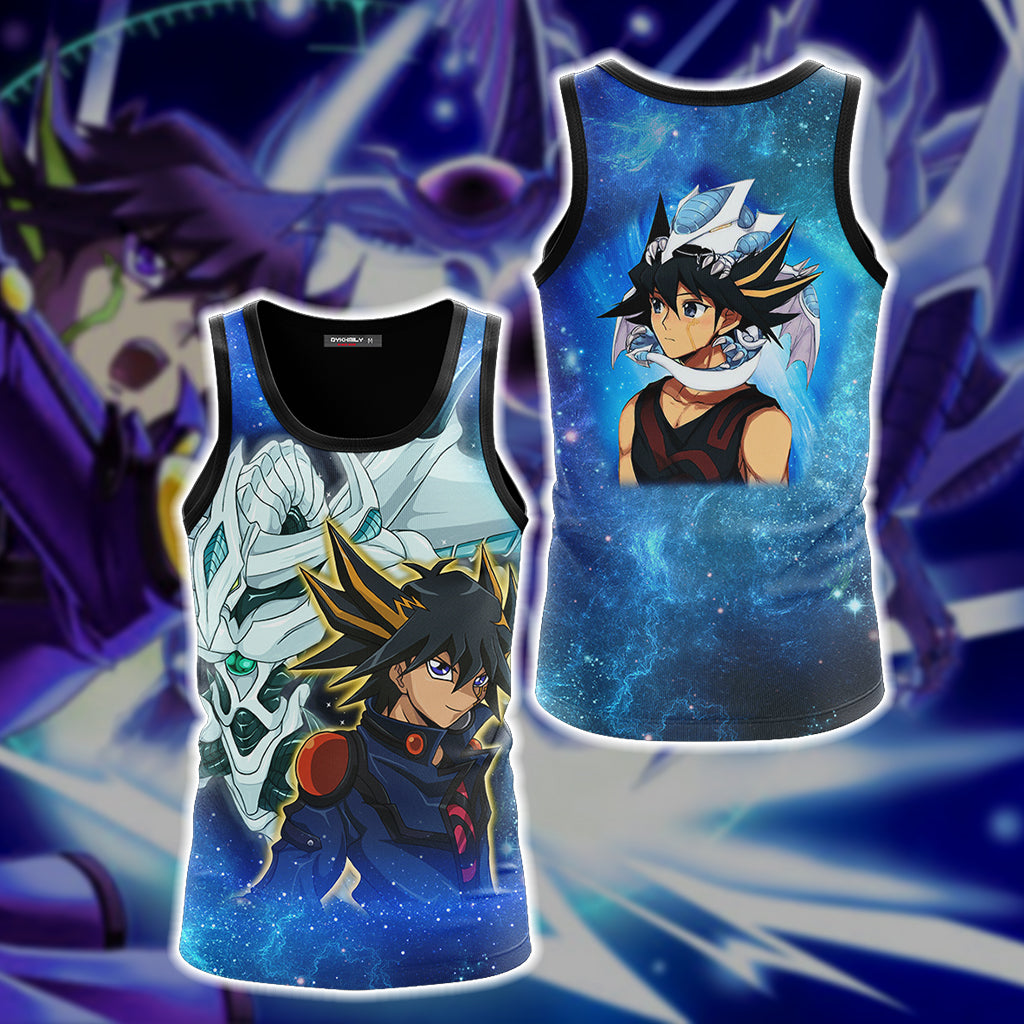 Yu-Gi-Oh! Yusei Fudo and Stardust Dragon New Version 3D Tank Top S  