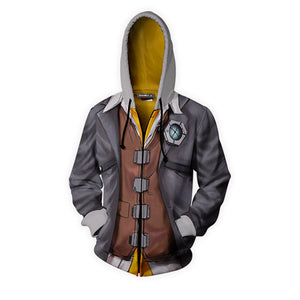 Borderlands Handsome Jack Cosplay Zip Up Hoodie Jacket   