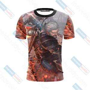 The Witcher 3 Wild Hunt Geralt 3D T-shirt   