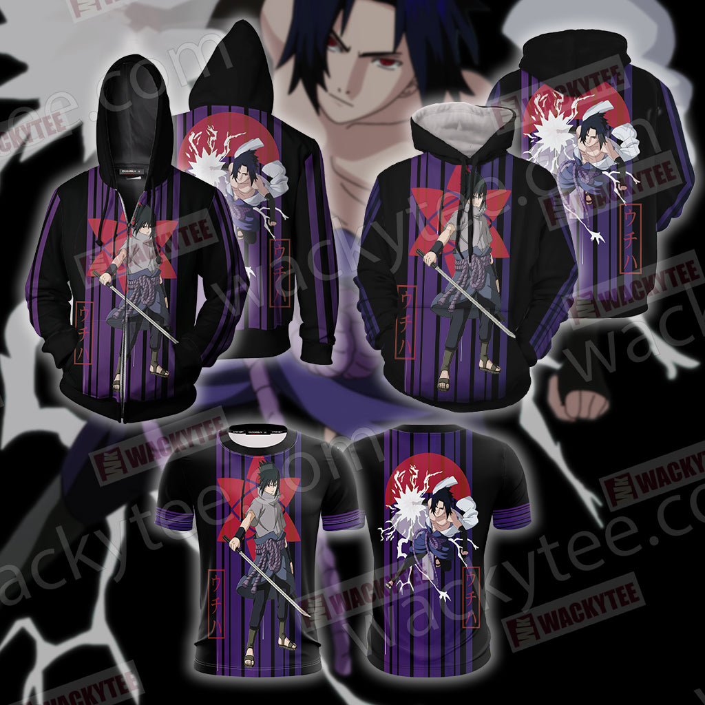 Naruto - Uchiha Sasuke Unisex 3D T-shirt