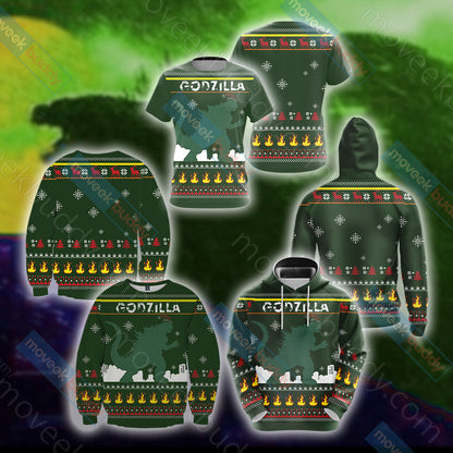 Godzilla King Of The Monsters Knitting Style Unisex 3D T-shirt