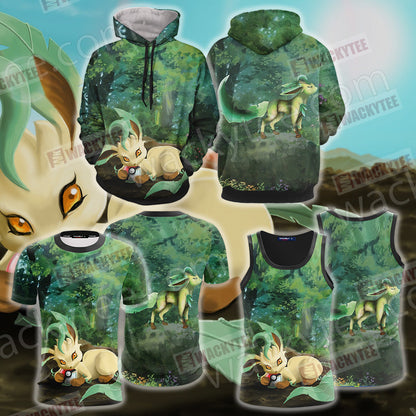 Pokemon Leafeon Unisex 3D T-shirt