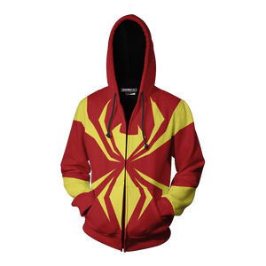 The Iron Spider Cosplay Zip Up Hoodie Jacket   