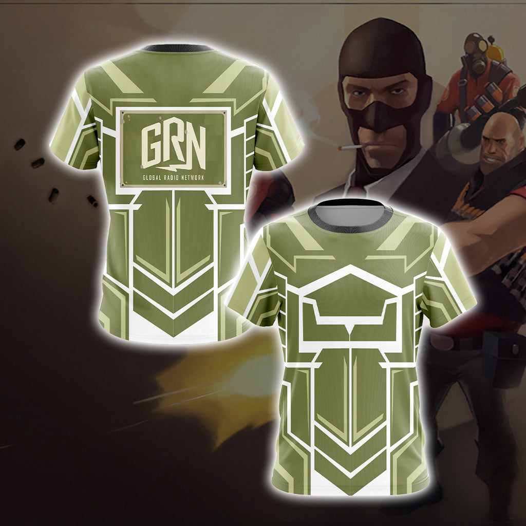 Team Fortress 2 - GRN - GLOBAL RADIO NETWORK Unisex 3D T-shirt