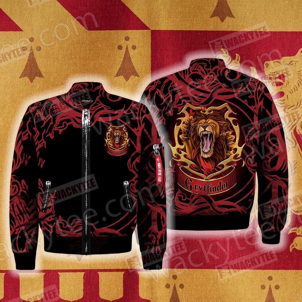 Brave Like A Gryffindor Harry Potter Bomber Jacket S  