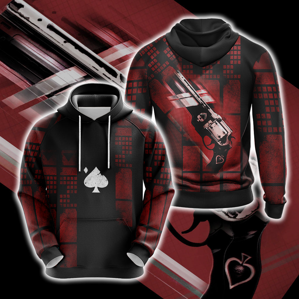 Destiny 2 - Ace Of Spades Unisex Zip Up Hoodie T-Shirt Pullover Hoodie Hoodie