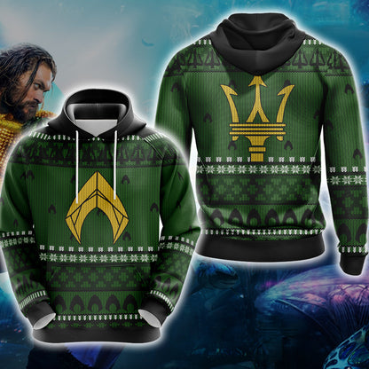 Aquaman Knitting Style Unisex 3D T-shirt Hoodie