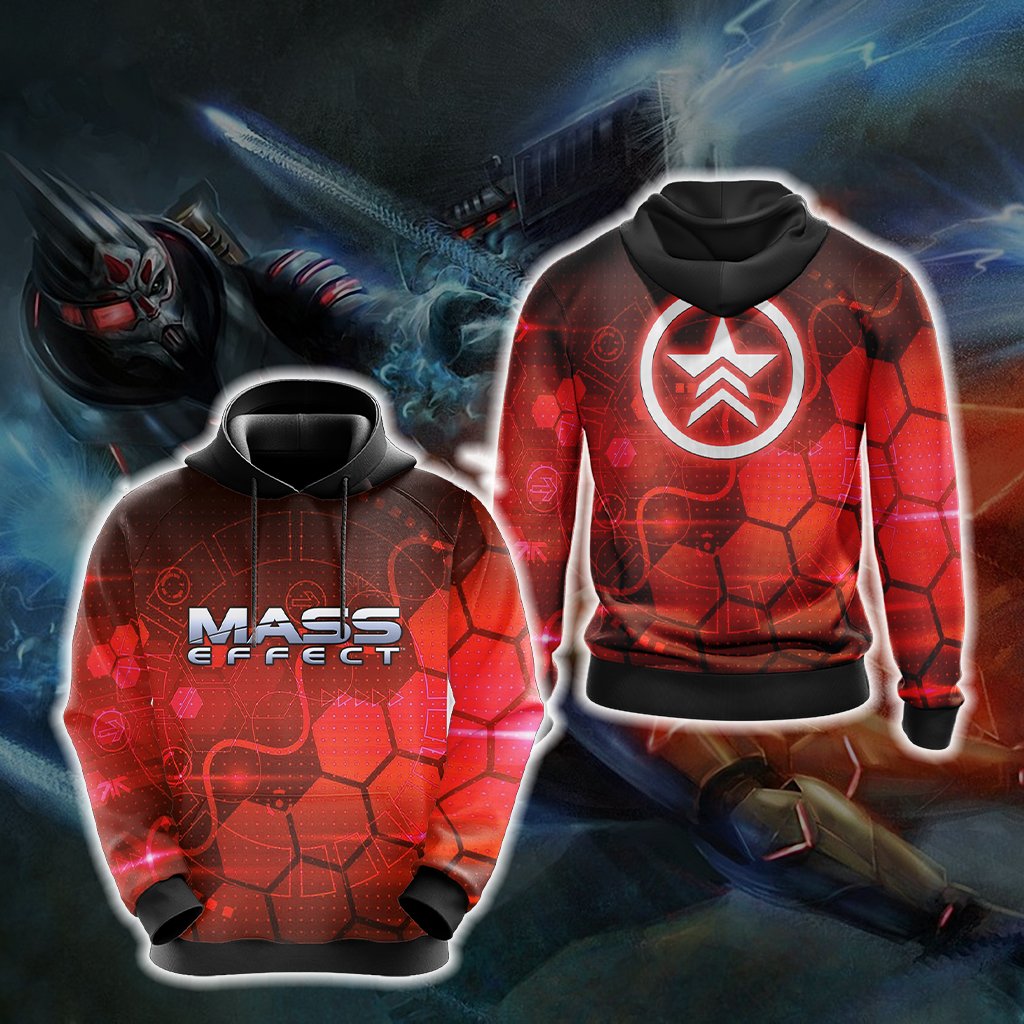 Mass Effect - Renegade Unisex 3D T-shirt Hoodie