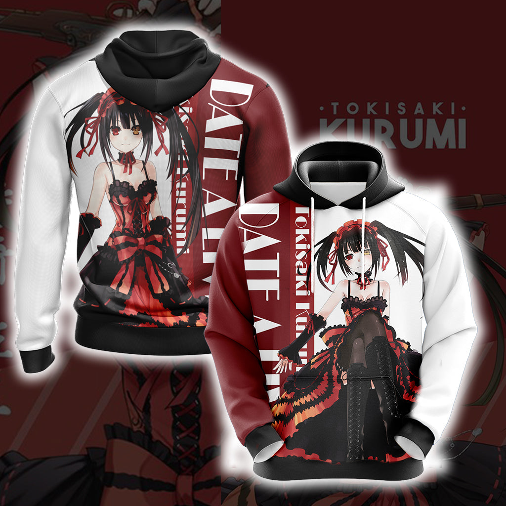 Date A Live Tokisaki Kurumi Unisex 3D T-shirt Hoodie