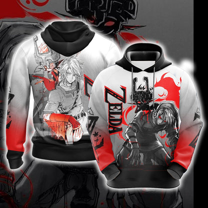 The legend of Zelda Link and Midna Unisex 3D T-shirt Hoodie