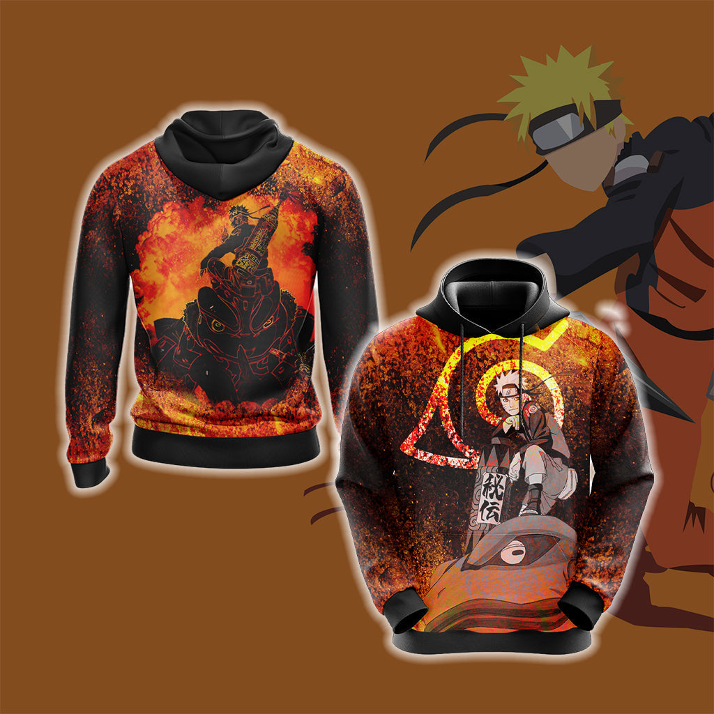 Naruto and Sage frog Unisex 3D T-shirt Hoodie