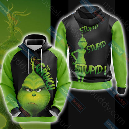 The Grinch "stupid, stupid, stupid!" Unisex 3D T-shirt Hoodie