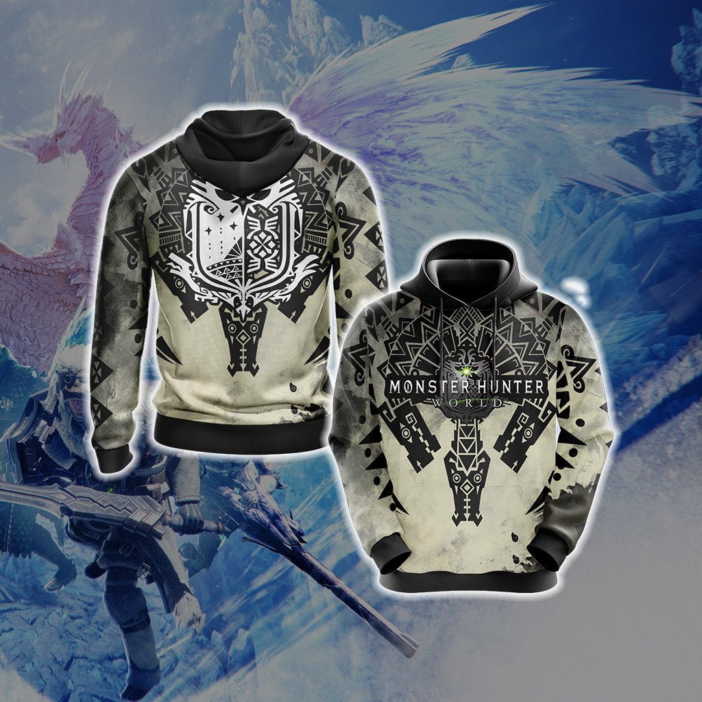 Monster Hunter World Logo Unisex 3D T-shirt Hoodie