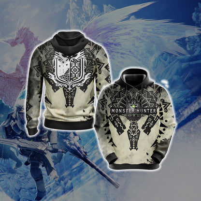 Monster Hunter World Logo Unisex 3D T-shirt Hoodie