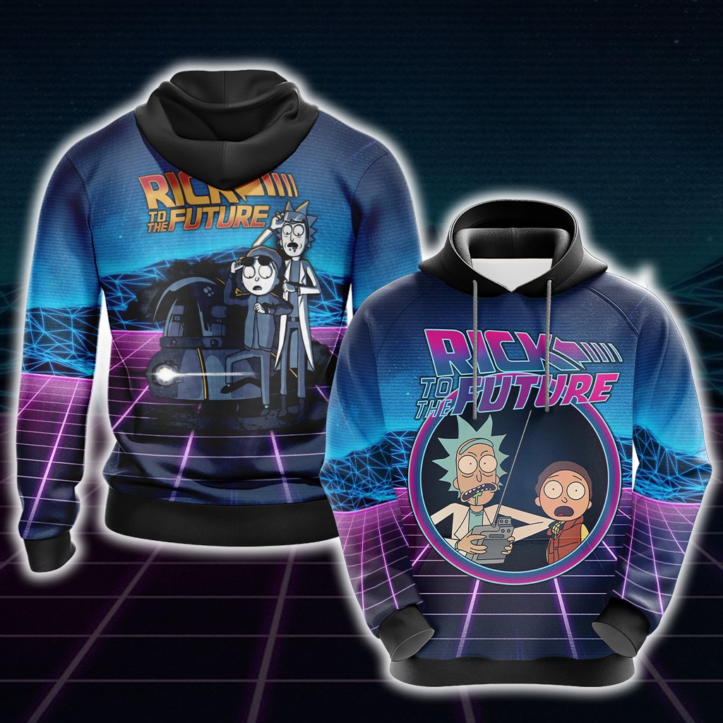 Back To The Future x Rick and Morty Unisex 3D T-shirt Hoodie