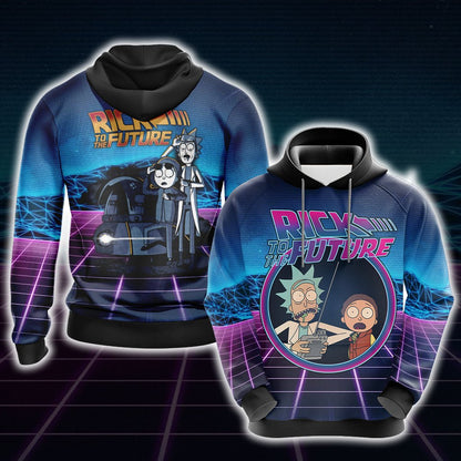 Back To The Future x Rick and Morty Unisex 3D T-shirt Hoodie