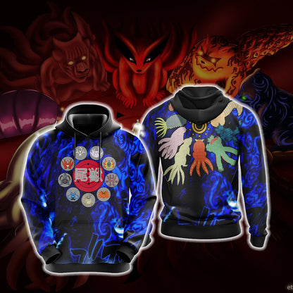 Bijuu Unisex 3D T-shirt Hoodie