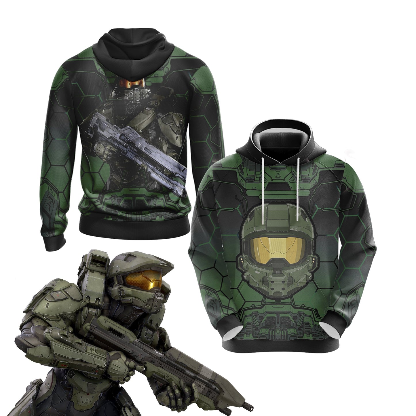 Halo 5 Master Chief HUD Helmet Unisex 3D T-shirt