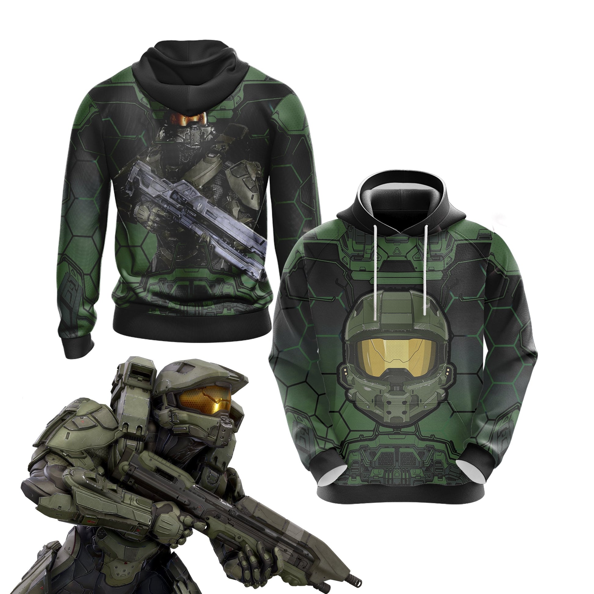 Halo 5 Master Chief HUD Helmet Unisex 3D T-shirt