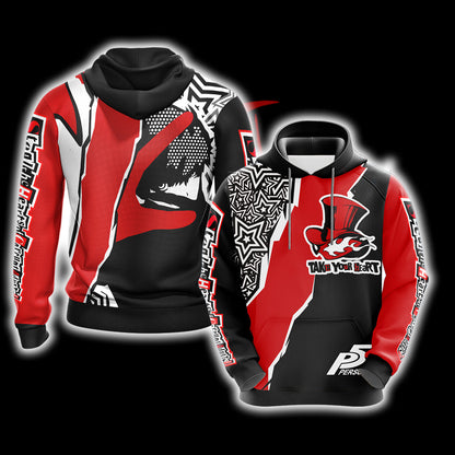 Persona 5 New Look Unisex 3D T-shirt Hoodie Hoodie