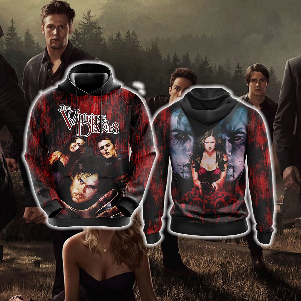 The Vampire Diaries Unisex 3D T-shirt Hoodie