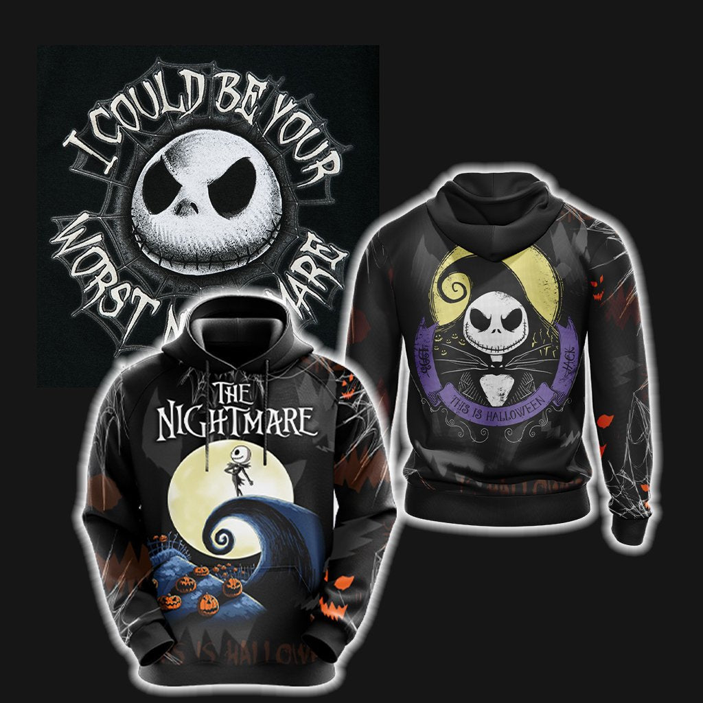 Nightmare Before Christmas - Jack Skellington Unisex 3D T-shirt Hoodie