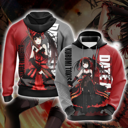 Date A Live Kurumi Tokisaki 3D T-shirt Hoodie
