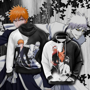 Bleach - Kurosaki and Shirosaki New Unisex 3D T-shirt Hoodie S 