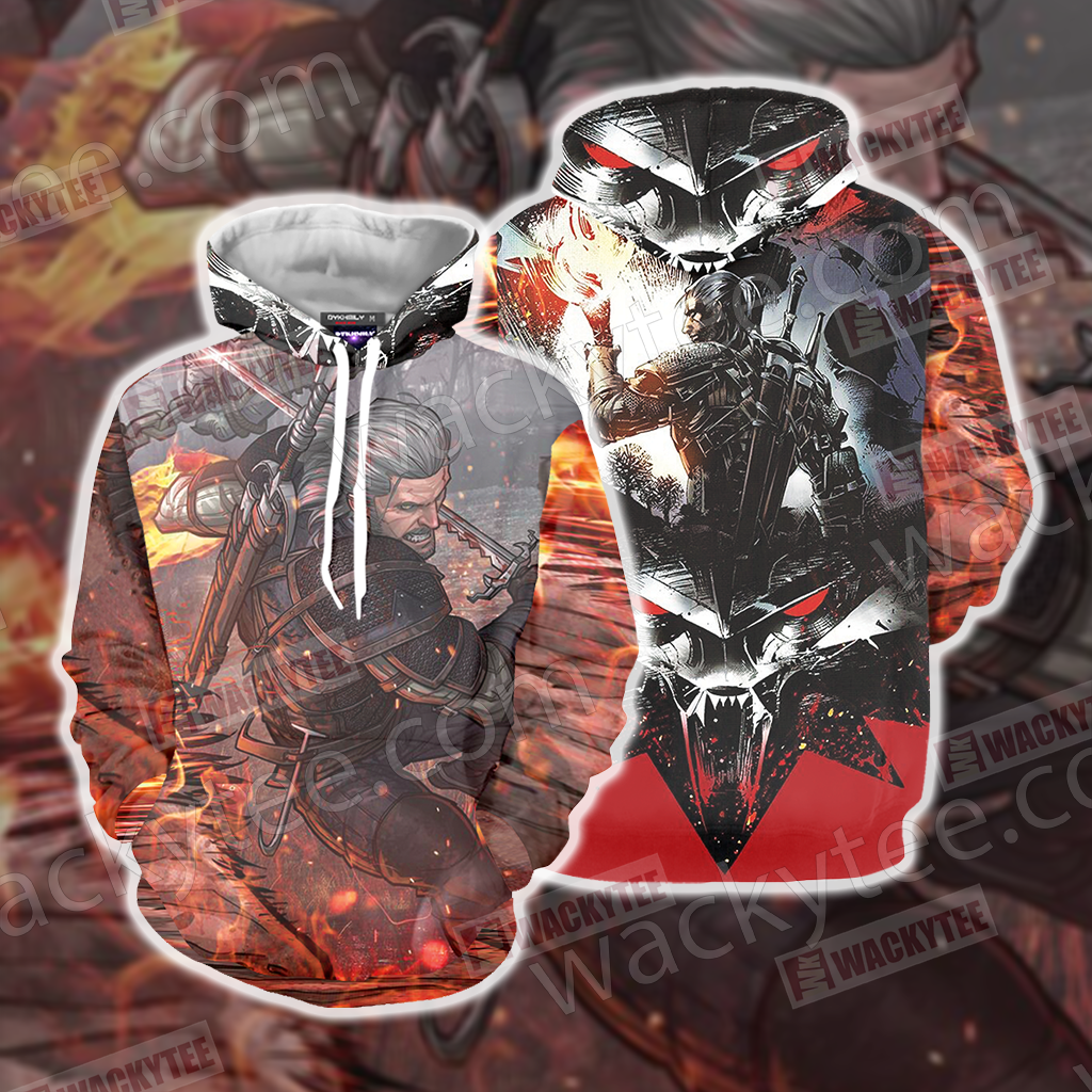 The Witcher 3 Wild Hunt Geralt 3D T-shirt Hoodie