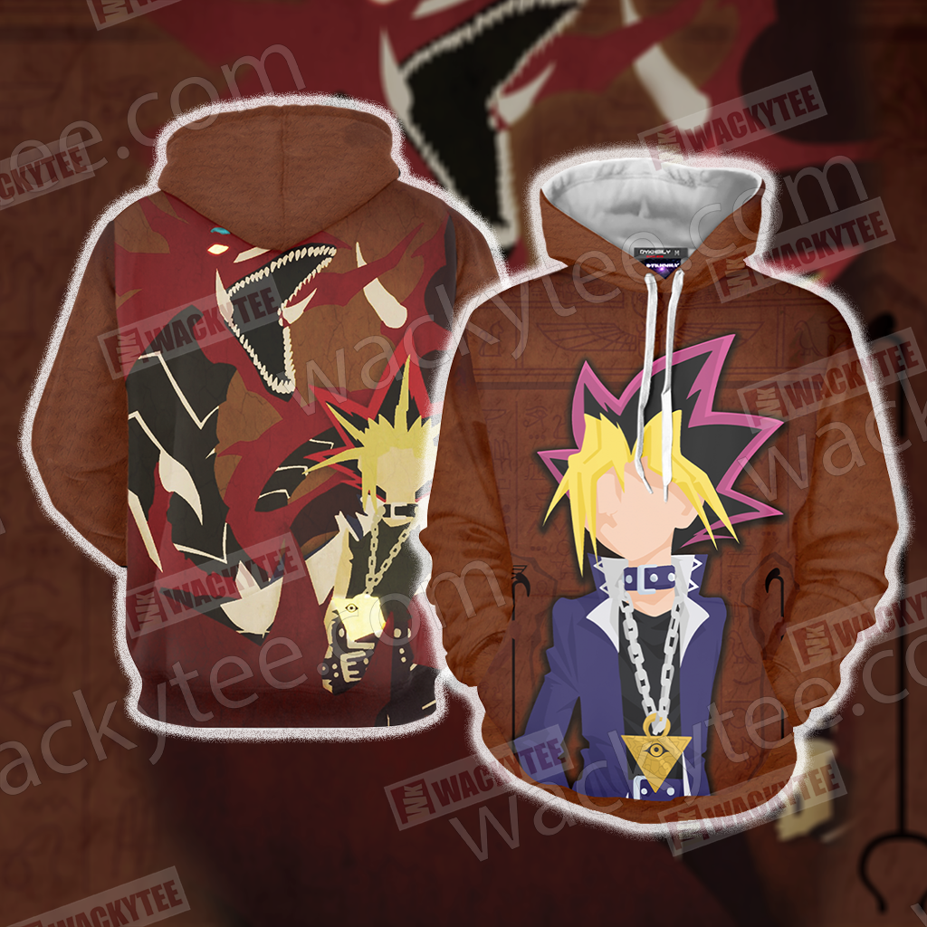 Yu Gi Oh! Yugi Muto And Slifer The Sky Dragon 3D T-shirt Hoodie