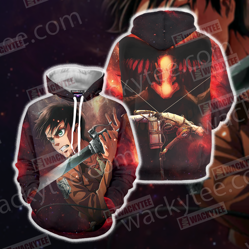 Attack On Titan Eren Jaeger Unisex 3D T-shirt Hoodie