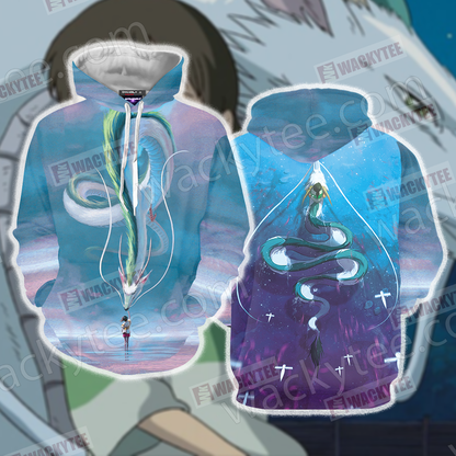 Spirited Away Ogino Chihiro And Haku Unisex 3D T-shirt Hoodie