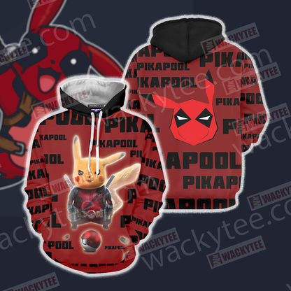 PikaPool Deadpool And Pikachu New Unisex 3D T-shirt Hoodie