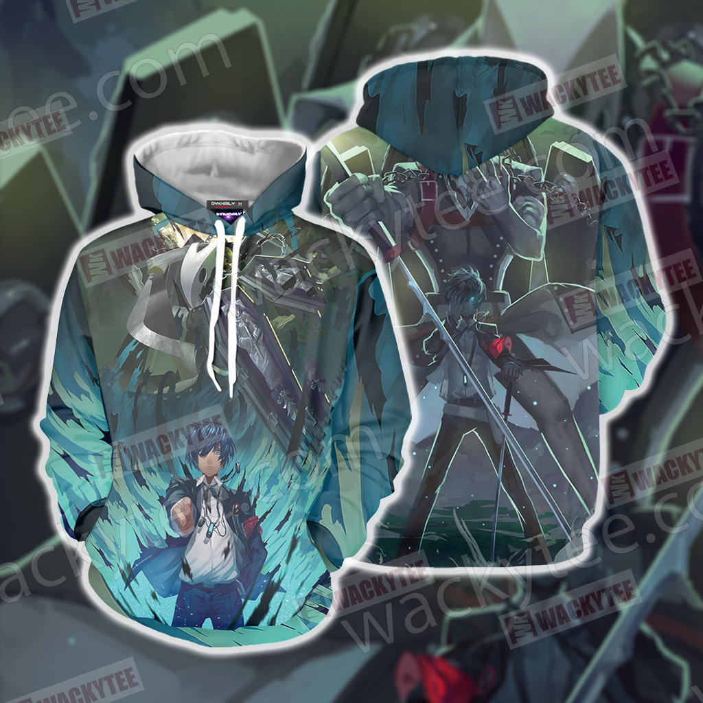 Persona 3 Thanatos And Makoto Yuuki Unisex 3D T-shirt Hoodie