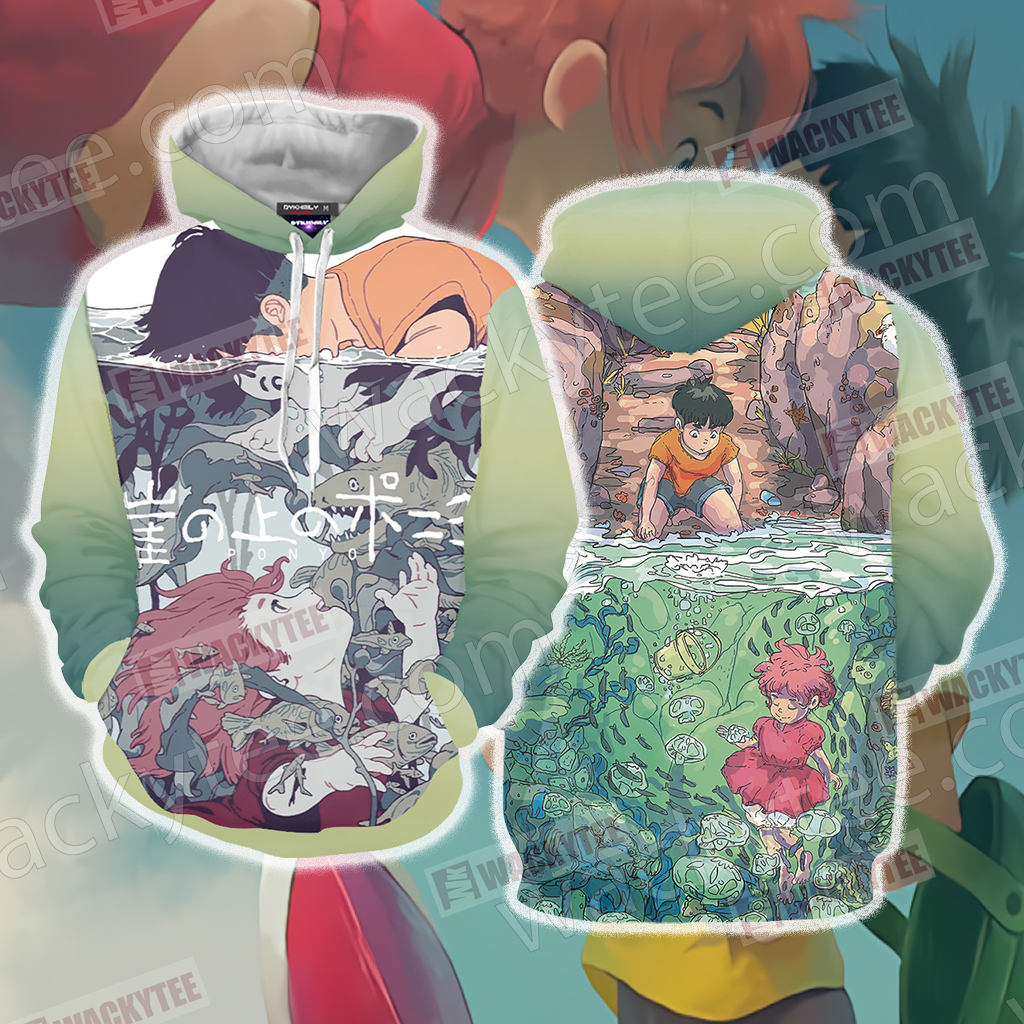 Ponyo - Ponyo And Sosuke Unisex 3D T-shirt Hoodie