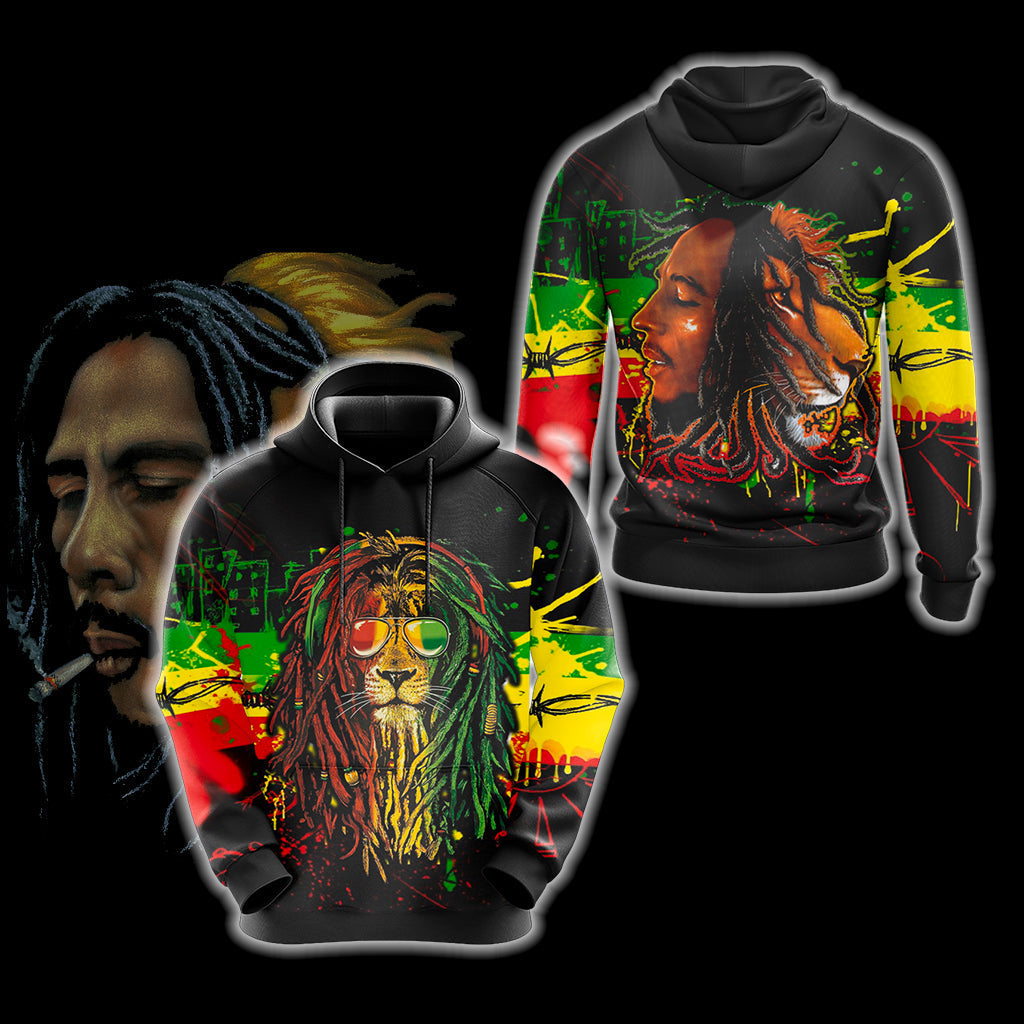 Bob Marley x Lion Unisex 3D T-shirt Hoodie