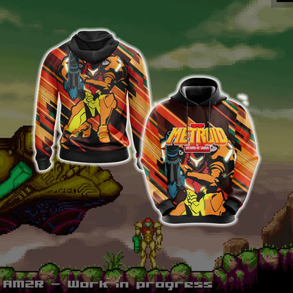 Metroid 2 - Samus Unisex 3D T-shirt Hoodie