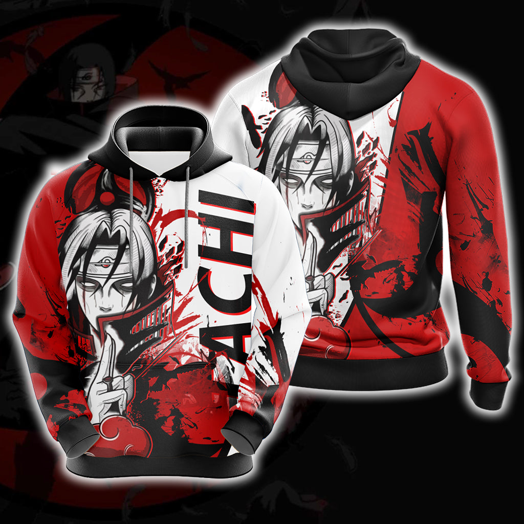 Naruto - Itachi Uchiha and his Mangekyou Sharingan Unisex 3D T-shirt Hoodie