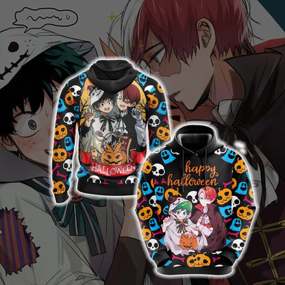 My Hero Academia - Deku and Todoroki Halloween Unisex 3D T-shirt Hoodie