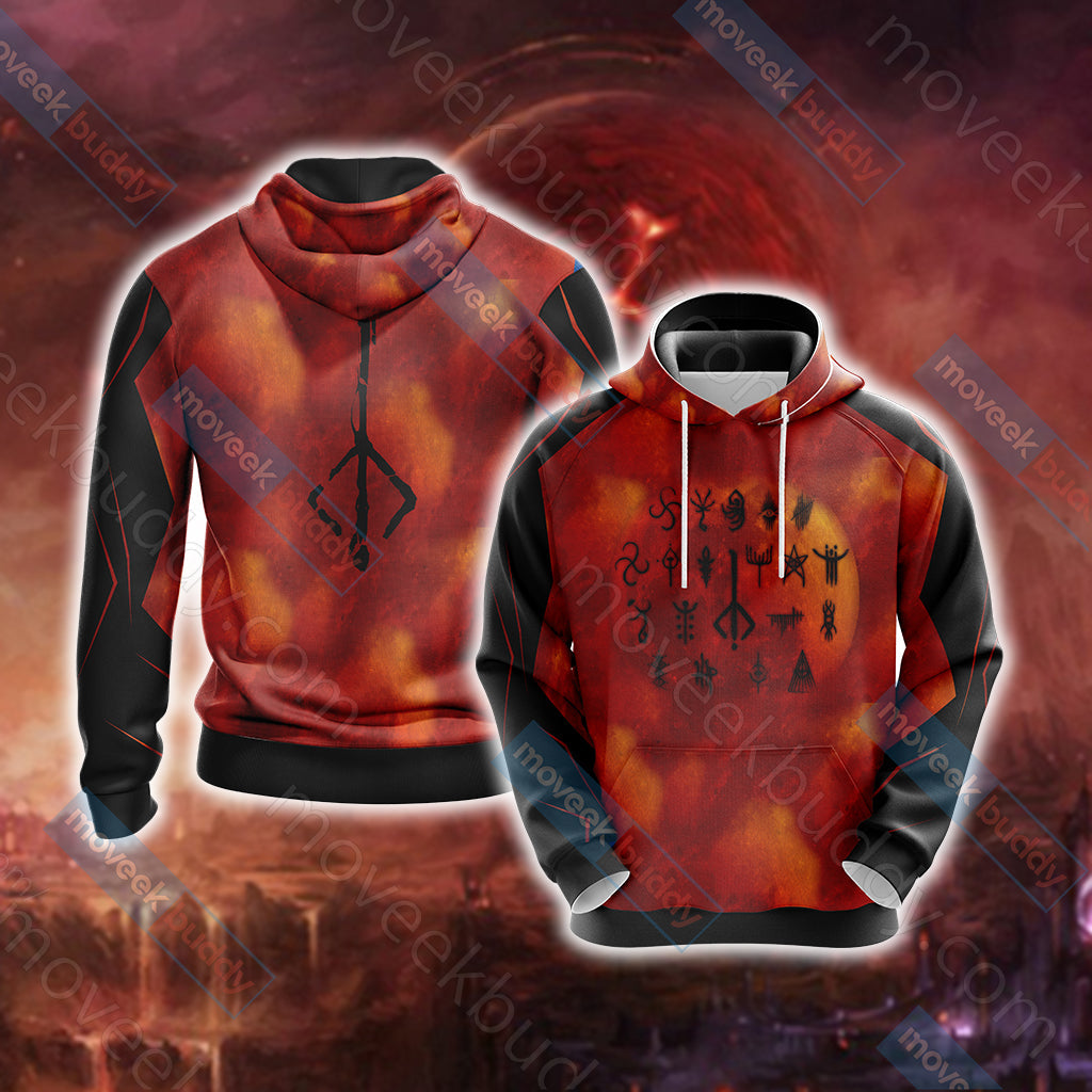 Bloodborne - Runes Unisex 3D T-shirt Hoodie