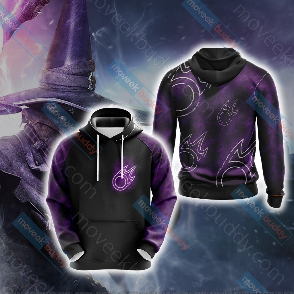 Final Fantasy XIV Black Mage Unisex 3D T-shirt Hoodie