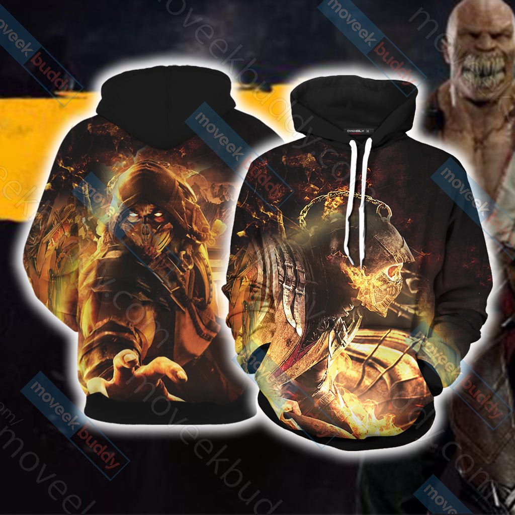 Mortal Kombat Scorpion New Version 3D T-shirt Hoodie