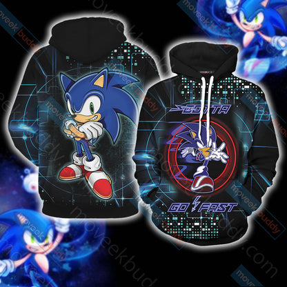 Sonic The Hedgehog Unisex 3D T-shirt Hoodie
