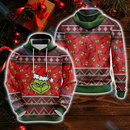 The Grinch Christmas Unisex 3D T-shirt Hoodie